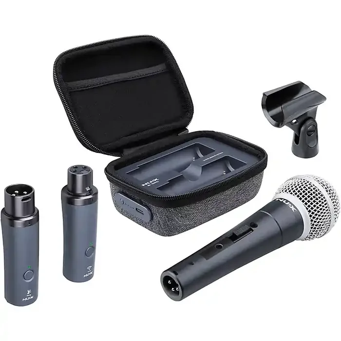 NUX B-3RC 2.4GHz Wireless Mic System Dynamic Mic Bundle With Recharging Case Black Guitar Center
