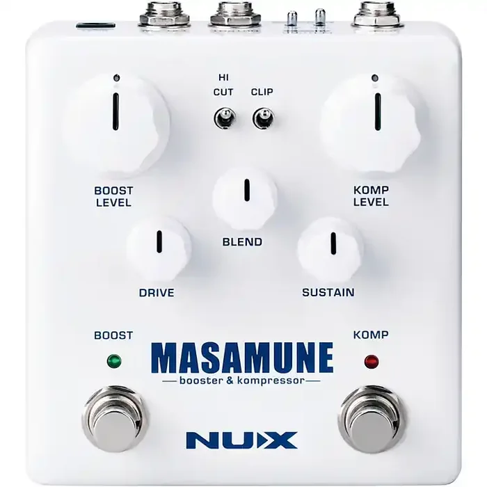 NUX Masamune Booster and Kompressor Effects Pedal White Guitar Center