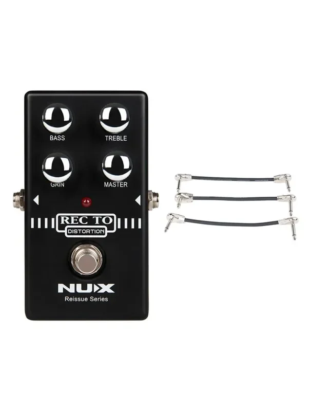 NUX Recto Distortion Heavy Distortion + Gator Patch Cable 3 Pack