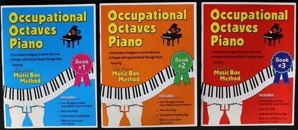 Occupational Octaves Piano Book Special Needs Learning Music & Rings B .