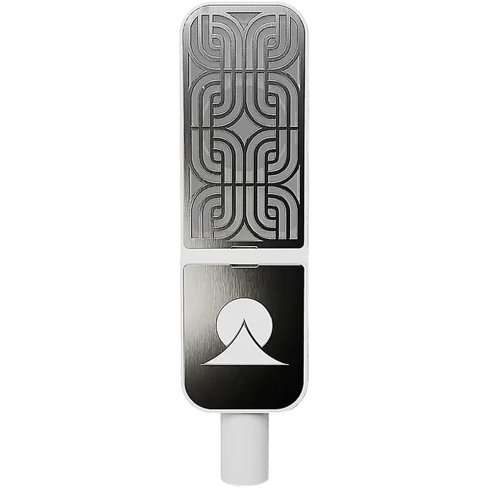 Ohma World Motif Condenser Microphone White & Stainless Steel