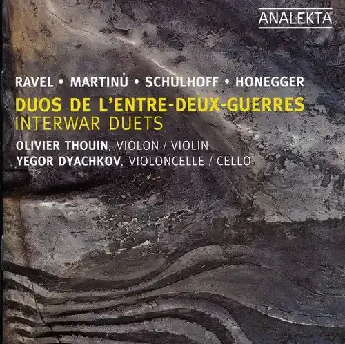 Olivier Thouin Interwar Duets – COMPACT DISCS