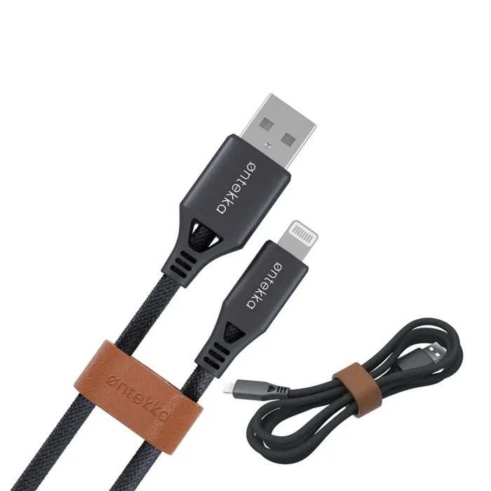 Ontekka 1.2m Nylon USB-A to Lightning Fast-Charging Cable