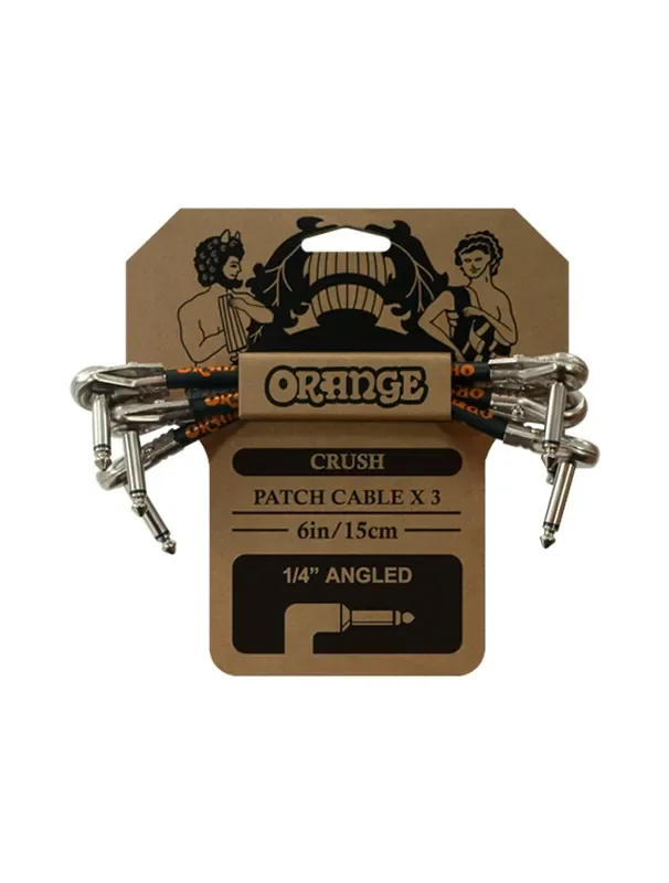 Orange Amplifiers Crush 6″ Patch Cable 3-Pack – Orange