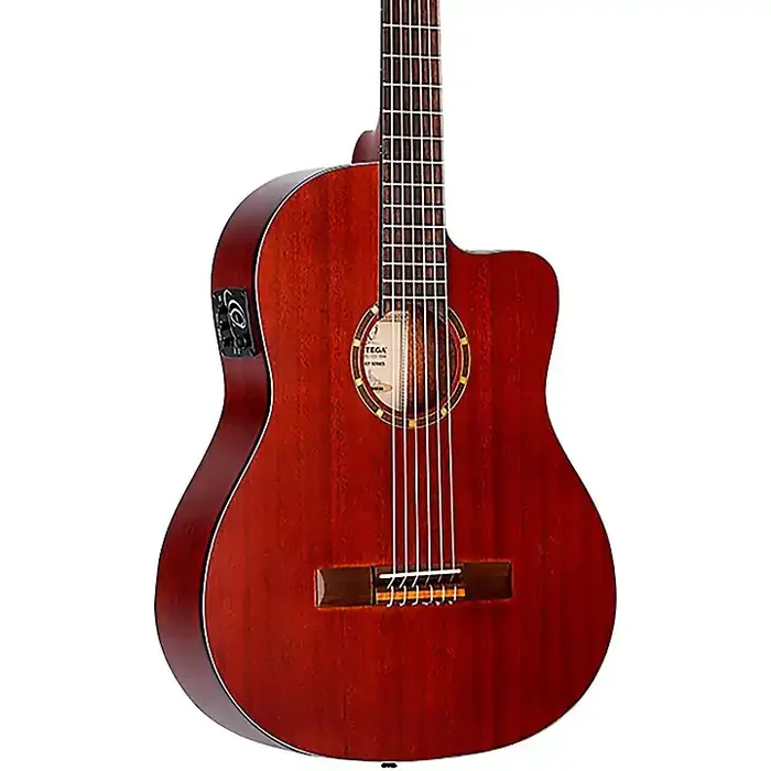 Ortega Family Series RCE125MMSN Thinline Acoustic-Electric Nylon Guitar Mahogany Guitar Center