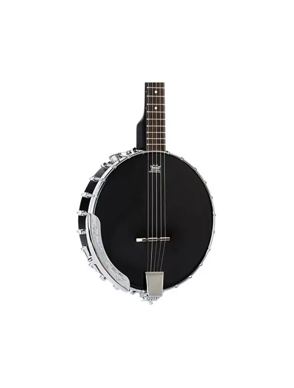 Ortega Guitars OBJE250OP-SBK Raven Series 5-String Open Back Banjo – Black