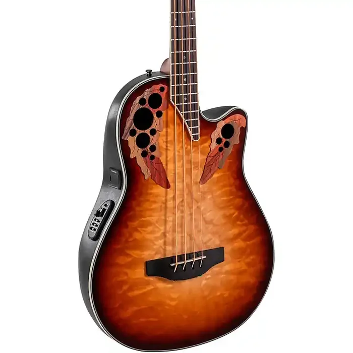 Ovation CEB44X-7C-G Celebrity Elite Mid-Depth Acoustic-Electric Bass Guitar Cognac Burst Guitar Center