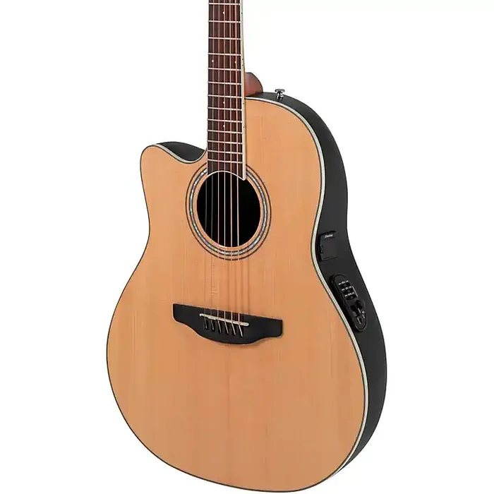 Ovation CS24L Celebrity Series Traditional Mid-Depth Left-Handed Acoustic-Electric Guitar Natural Guitar Center