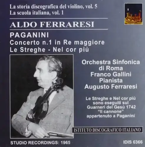 Paganini / Ferraresi / Gallini La Storia Discografica Del – COMPACT DISCS