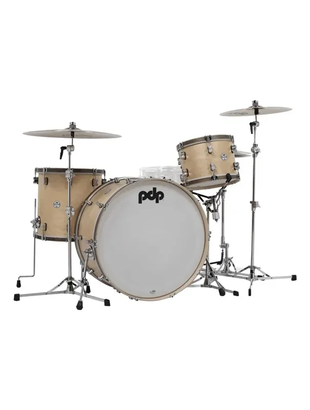 PDP Concept Classic Series 3-Piece Maple Shell Pack – Natural with Walnut Hoops