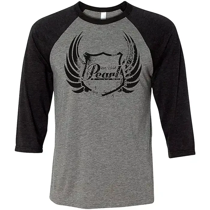 Pearl Baseball Tee Small Black/Gray Guitar Center