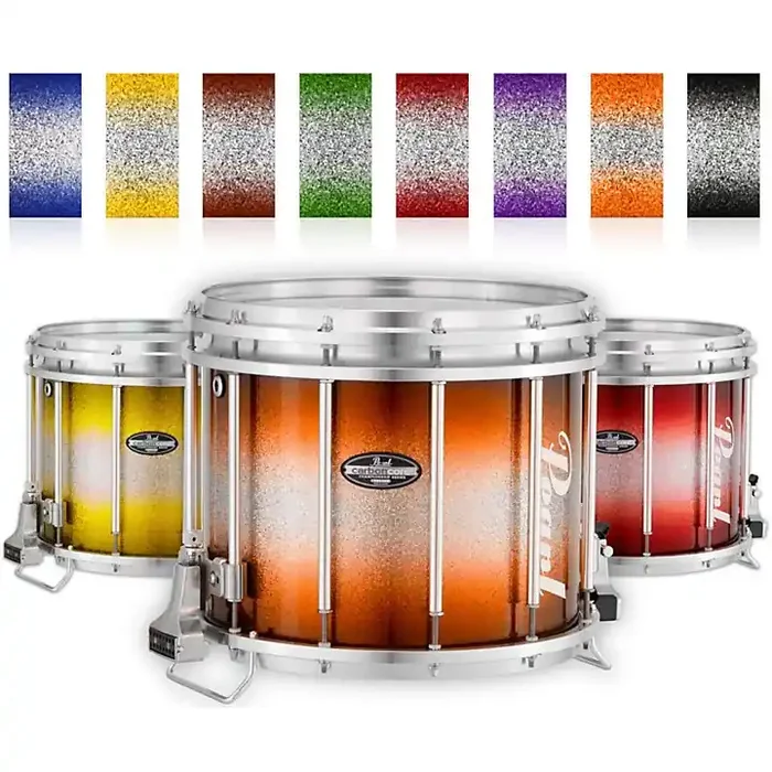 Pearl Championship CarbonCore Varsity FFX Marching Snare Drum Burst Finish 14 x 12 in. Green Silver 969 Guitar Center
