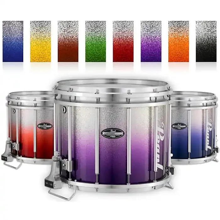 Pearl Championship CarbonCore Varsity FFX Marching Snare Drum Fade Bottom Finish 13 x 11 in. Garnet Silver 973 Guitar Center