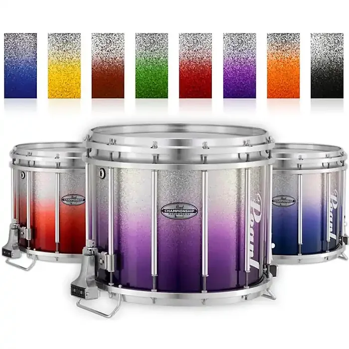 Pearl Championship Maple Varsity FFX Marching Snare Drum Fade Bottom Finish 14 x 12 in. Purple Silver 976 Guitar Center