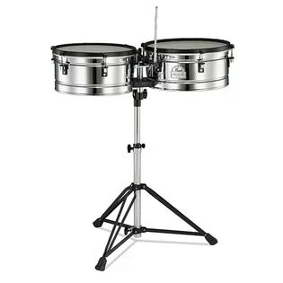Pearl Primero Pro Steel Timbale Set With Stand