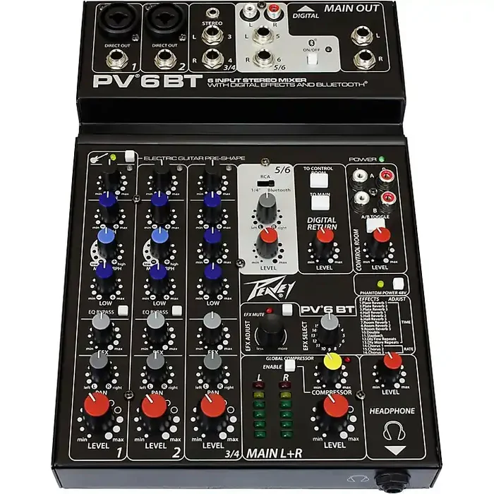 Peavey PV 6 BT Mixer With Bluetooth Guitar Center