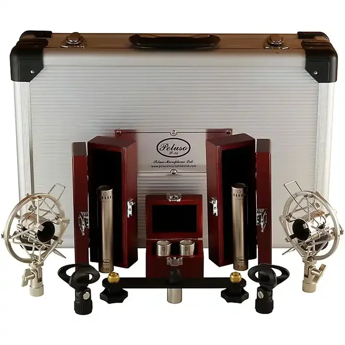 Peluso Microphone Lab P-84 SK Stereo Kit with Two Solid State Small Diaphragm Condenser Microphones Nickel Guitar Center