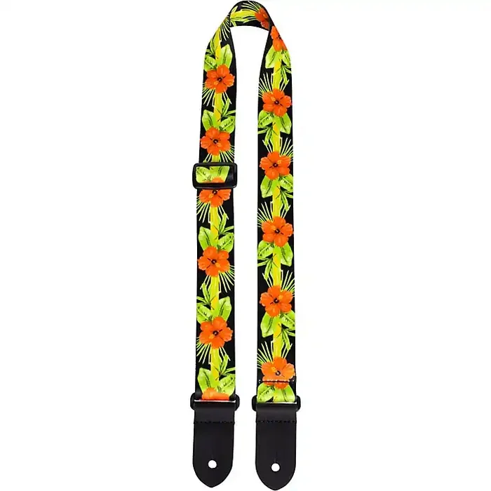 Perri‘s 1.5″ Polyester Ukulele Strap Orange Hibiscus 1.5 Guitar Center