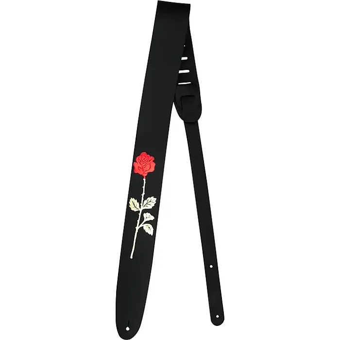 Perri‘s 2-1/2″ Leather Embossed Guitar Strap Rose Guitar Center