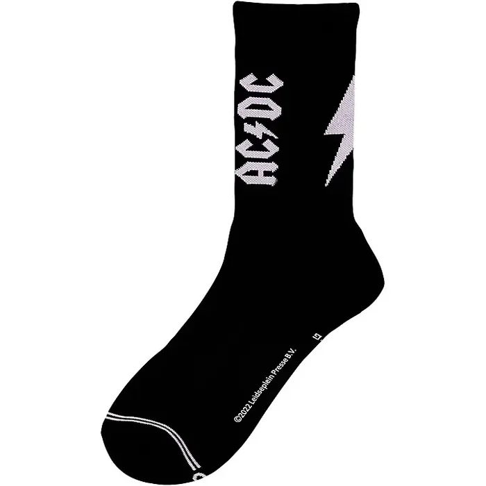 Perri‘s ACDC Lightning Strikes Crew Socks Black/White Guitar Center