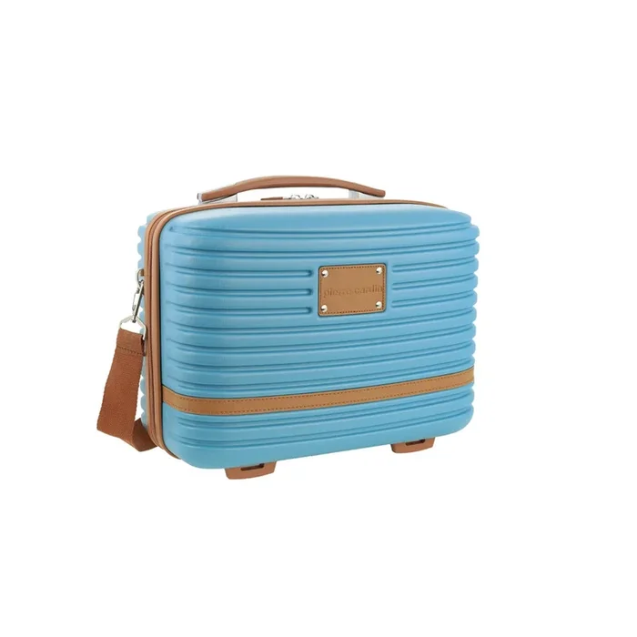 Pierre Cardin Hard-Shell Beauty Travel Suitcase w/Internal Zip 35cm Blue