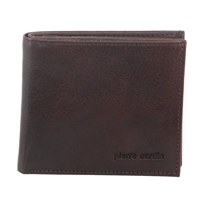 Pierre Cardin Men’s Italian Leather Tri-Fold Protected RFID Wallet 11cm Choco