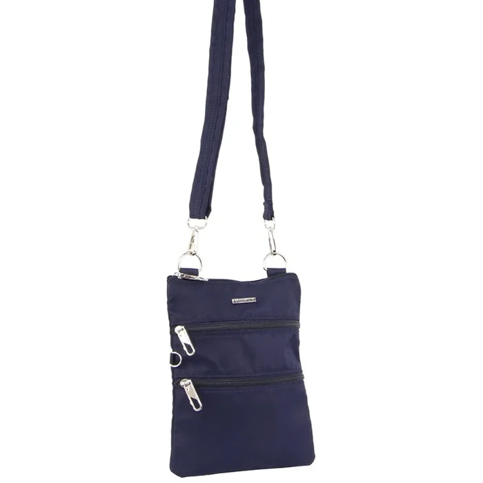Pierre Cardin Unisex Nylon Anti-Theft Shoulder Crossbody Bag 19x24cm Navy