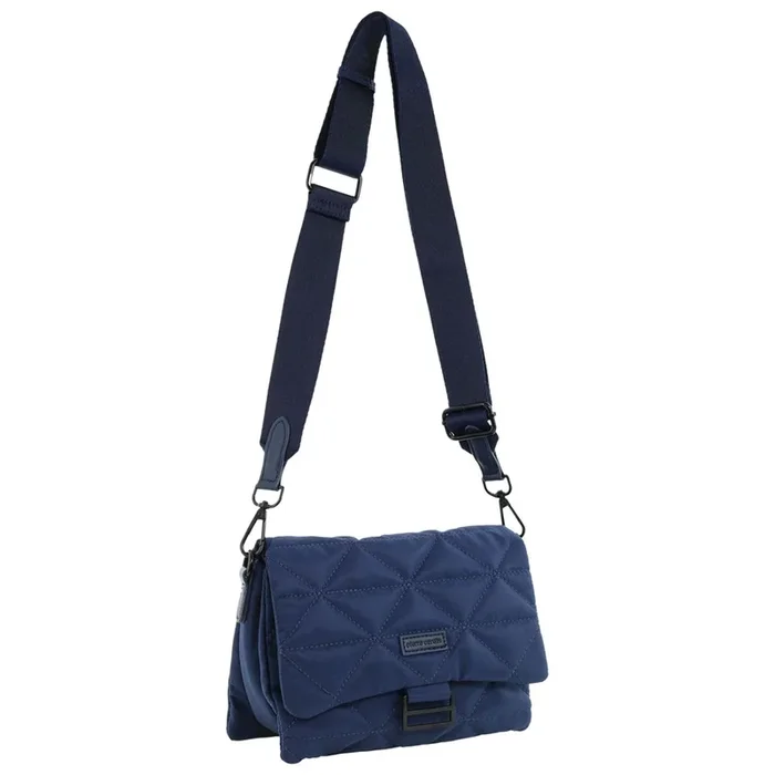 Pierre Cardin Women’s Nylon Textured Shoulder Crossbody Bag 23x18cm Navy
