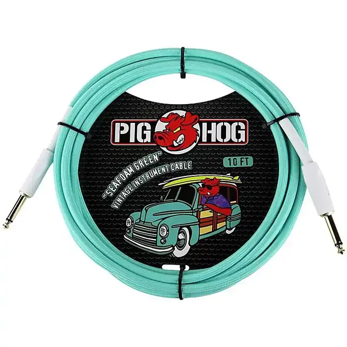 Pig Hog Instrument Cable 10 ft. Seafoam Green Guitar Center