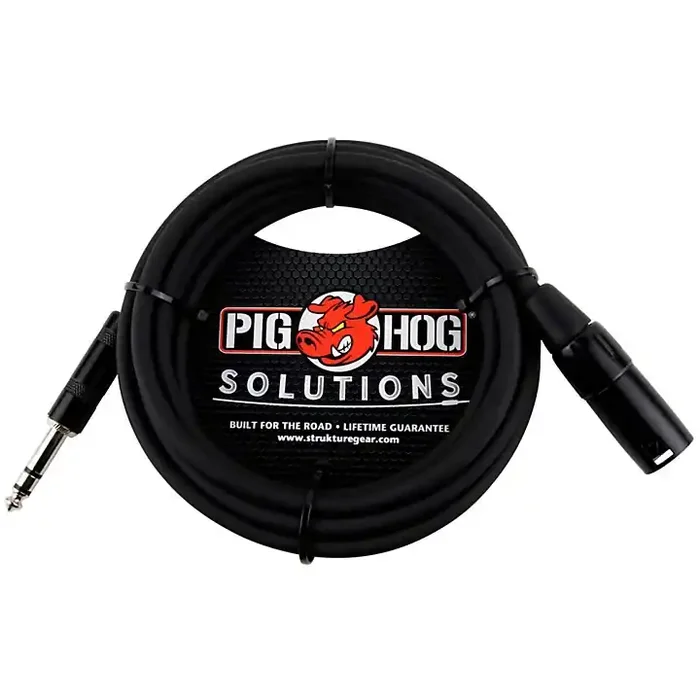 Pig Hog Solutions TRS(M) to XLR(M) Balanced Adapter Cable 10 ft. Guitar Center