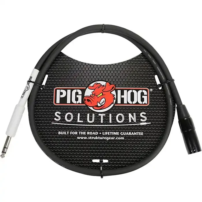 Pig Hog Solutions XLR(M) to 1/4″ TRS Adapter Cable 6 ft. Guitar Center