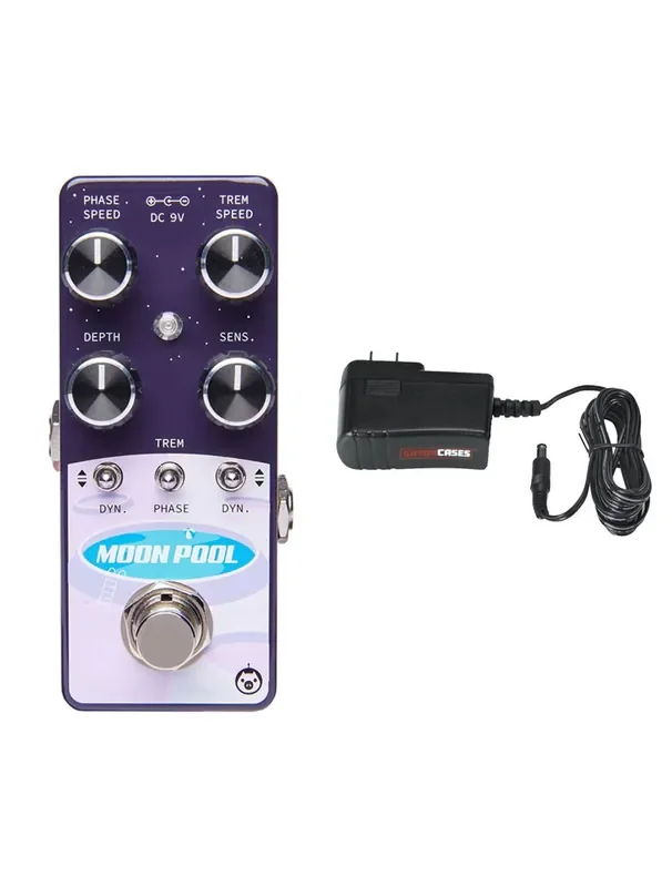 Pigtronix Moon Pool Tremvelope Phaser + Gator 9V Power Supply Combo