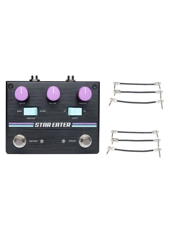 Pigtronix Star Eater Fuzz + 2x Gator Patch Cable 3 Pack