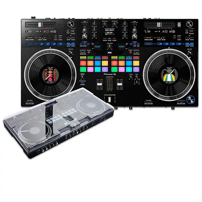 Pioneer DJ DDJ-REV7 and Decksaver Cover Bundle Guitar Center