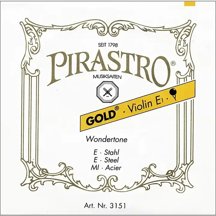 Pirastro Wondertone Gold Label Series Violin String Set 4/4 Size – E String Ball End Guitar Center