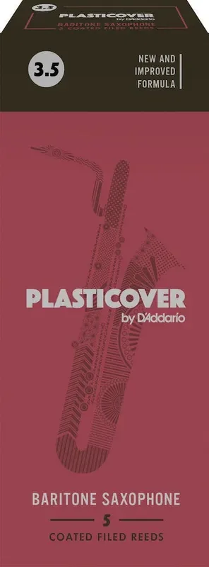 Plasticover by D‘Addario Baritone Sax Reeds, Strength 3.5, 5-pack