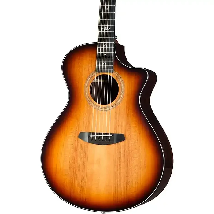 Platinum Breedlove Premier Redwood-East Indian Rosewood Concerto CE Acoustic-Electric Guitar Edge Burst Guitar Center