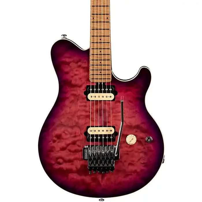 Platinum Ernie Ball Music Man Axis Quilt Top Electric Guitar Olallieberry Guitar Center