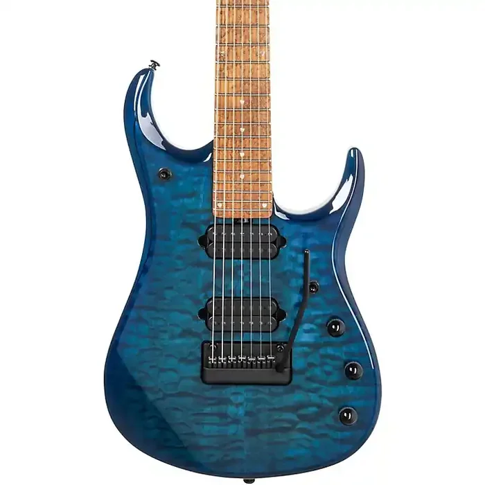 Platinum Ernie Ball Music Man JP15 7-String Electric Guitar Ultramarine Quilt Guitar Center
