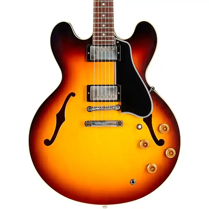 Platinum Gibson Custom 1959 ES-335 Reissue VOS Semi-Hollow Electric Guitar Vintage Burst Guitar Center