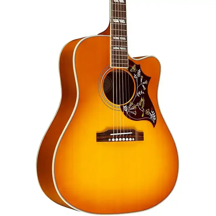 Platinum Gibson Hummingbird Standard EC Acoustic-Electric Guitar Heritage Cherry Sunburst Guitar Center