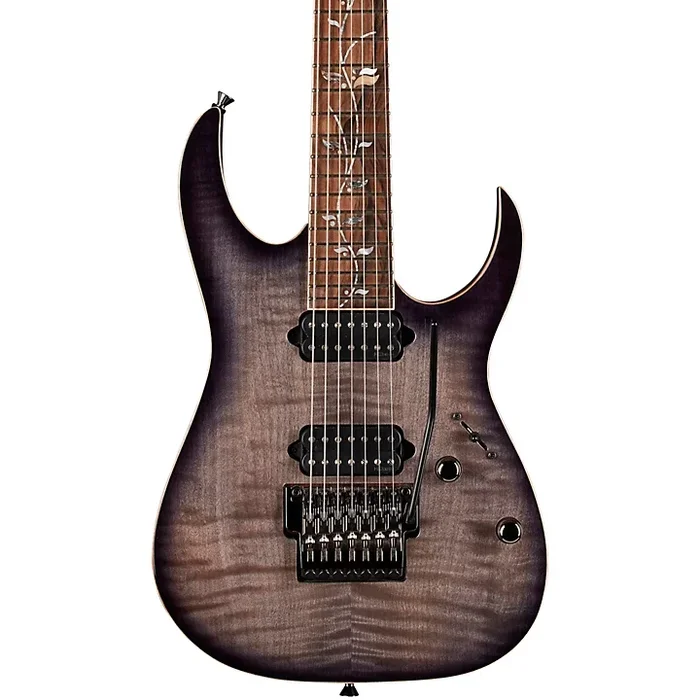 Platinum Ibanez RG8527 RG j.custom 7 String Electric Guitar Black Rutile