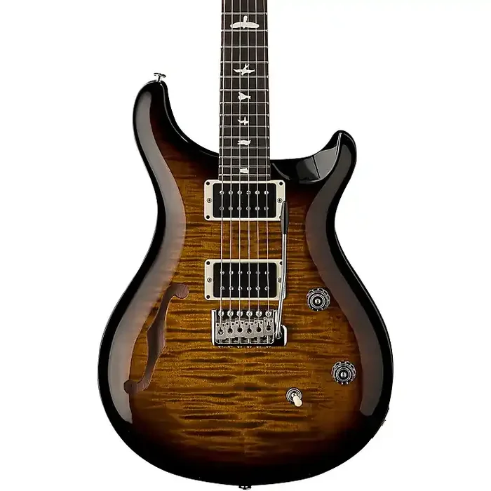 Platinum PRS CE 24 Semi-Hollow Electric Guitar Black Amber Guitar Center