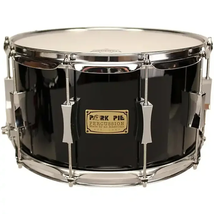 Pork Pie Maple/Oak Snare Drum High Gloss Black 8X14 Guitar Center