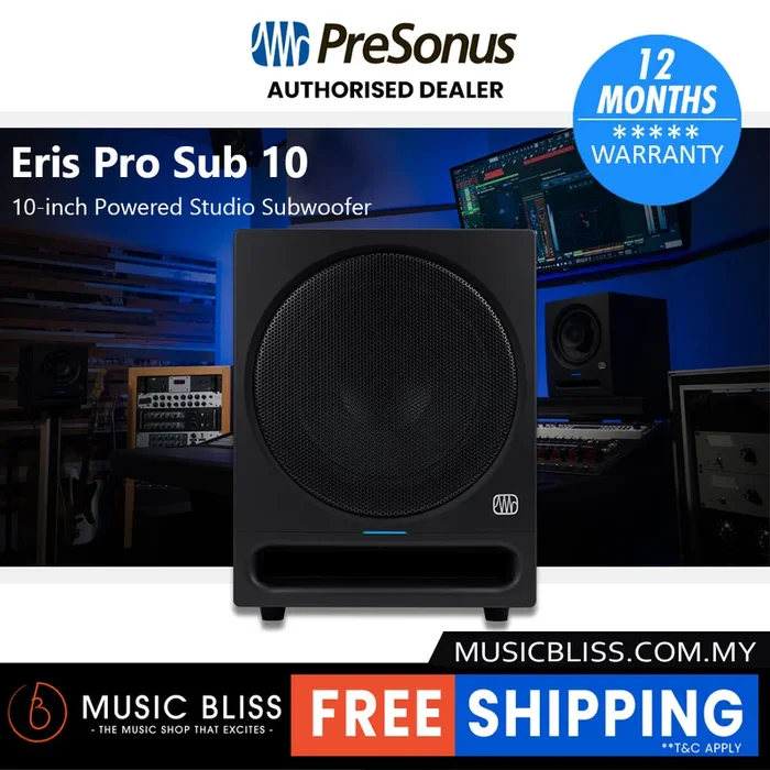 PreSonus Eris Pro Sub 10 10-inch Powered Studio Subwoofer