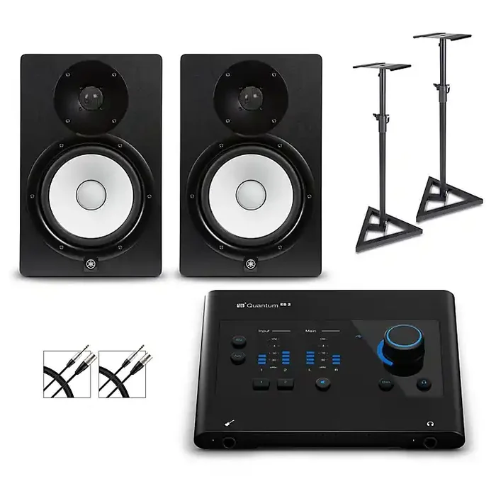 PreSonus Quantum ES4 Audio Interface with Yamaha HS Series Studio Monitor Pair (Cables & Stands Included) HS8 Guitar Center