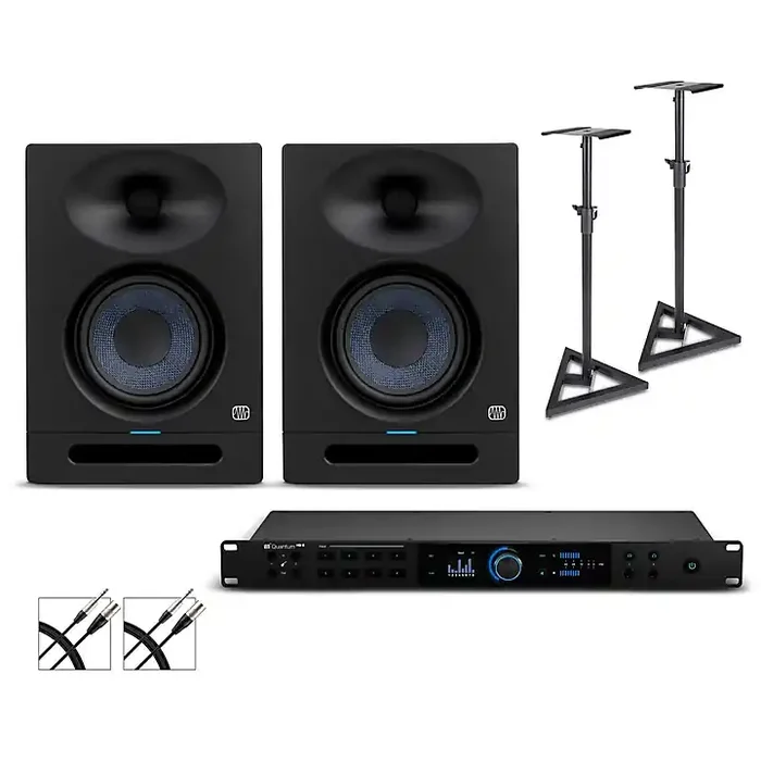 PreSonus Quantum HD8 Audio Interface with Eris 2nd Gen Studio Monitor Pair (Stands & Cables Included) STUDIO5 Guitar Center