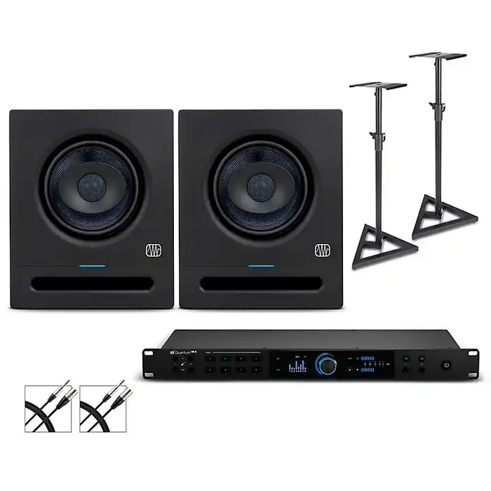 PreSonus Quantum HD8 Audio Interface with Eris Pro 2nd Gen Studio Monitor Pair (Stands & Cables Included) Pro6 Guitar Center