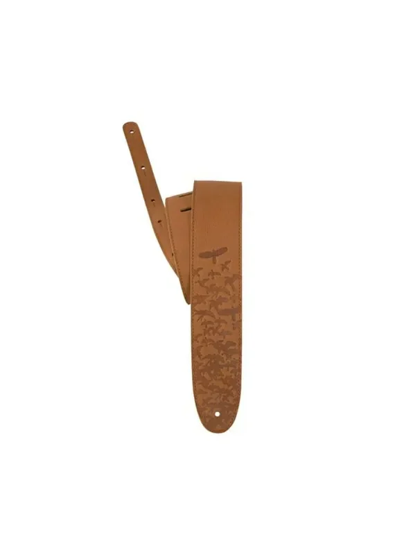 PRS 2.5″ Leather Bird Swarm Guitar Strap – Tan