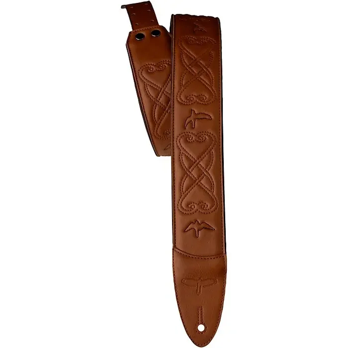 PRS Custom Faux Leather Birds Padded Guitar Strap Tan 2.4 in. Guitar Center